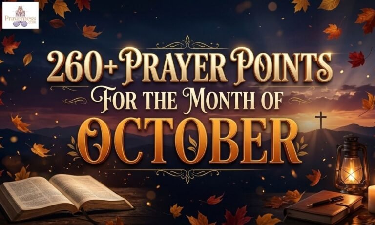 260+ Prayer Points for the Month of October (Declarations, Prayers & Scriptures)