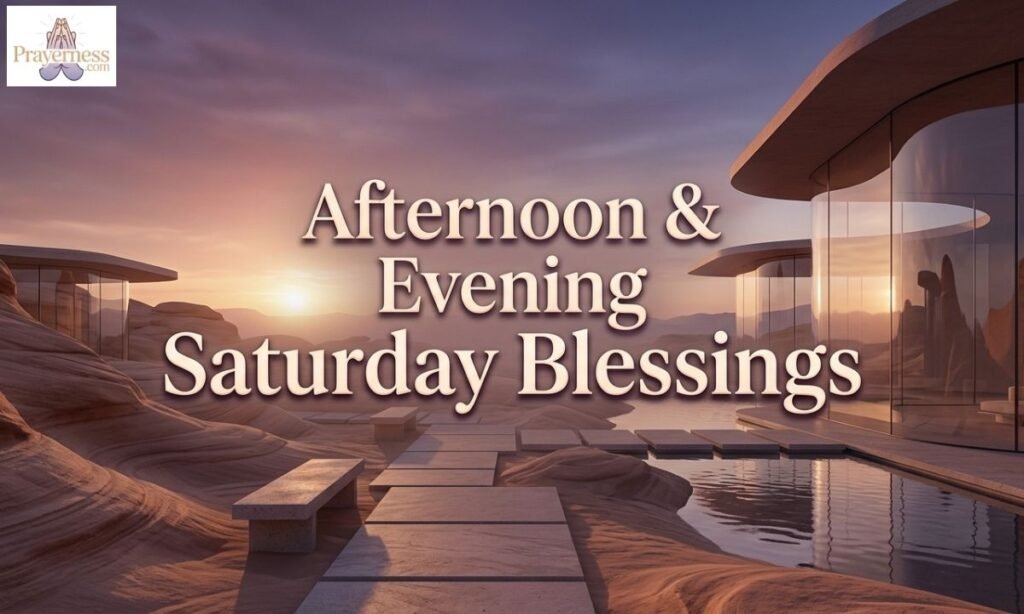 Afternoon & Evening Saturday Blessings