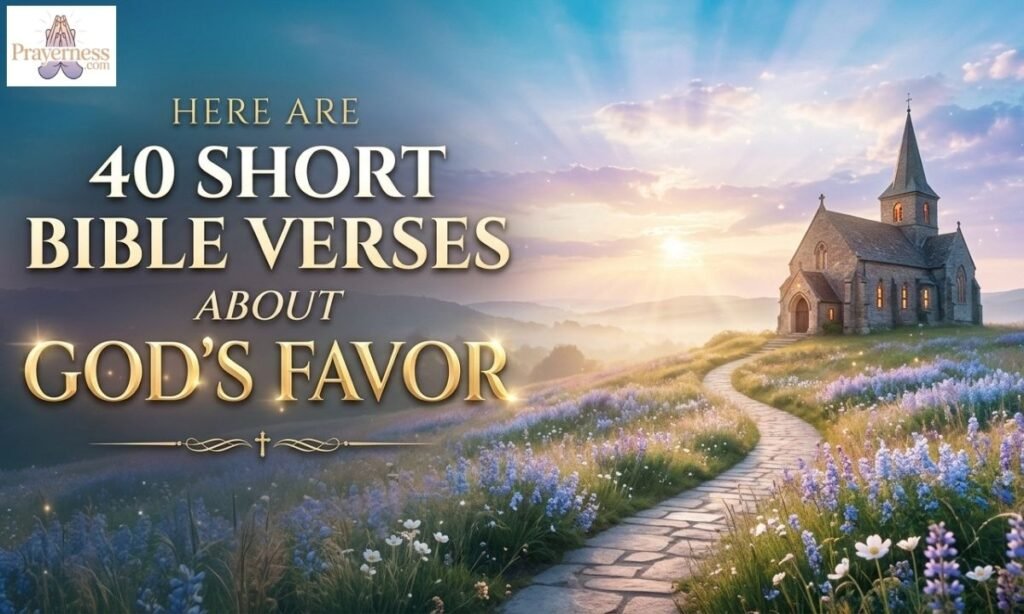 Here are 40 short Bible verses about God’s favor