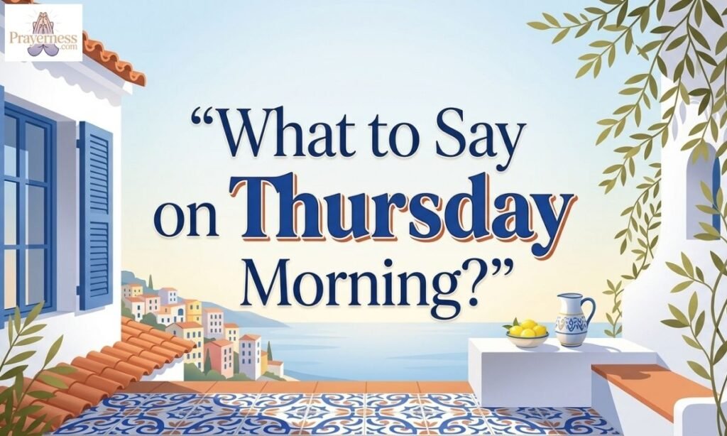 What to say on Thursday morning